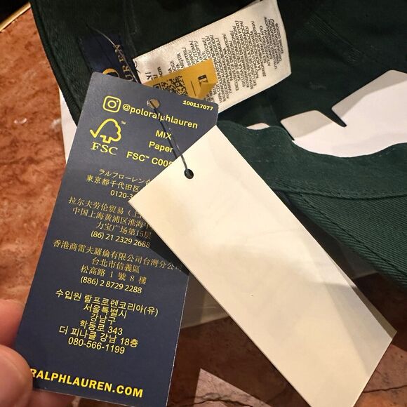 Polo Ralph Lauren Hat Green Ralph's Coffee New York Ball Cap Baseball Hat - Picture 11 of 13